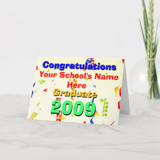 Cutom 2009 Graduation Celebration Card