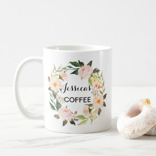 Cutom Name Mug, Personalised Name Mug, Floral-3 Coffee Mug