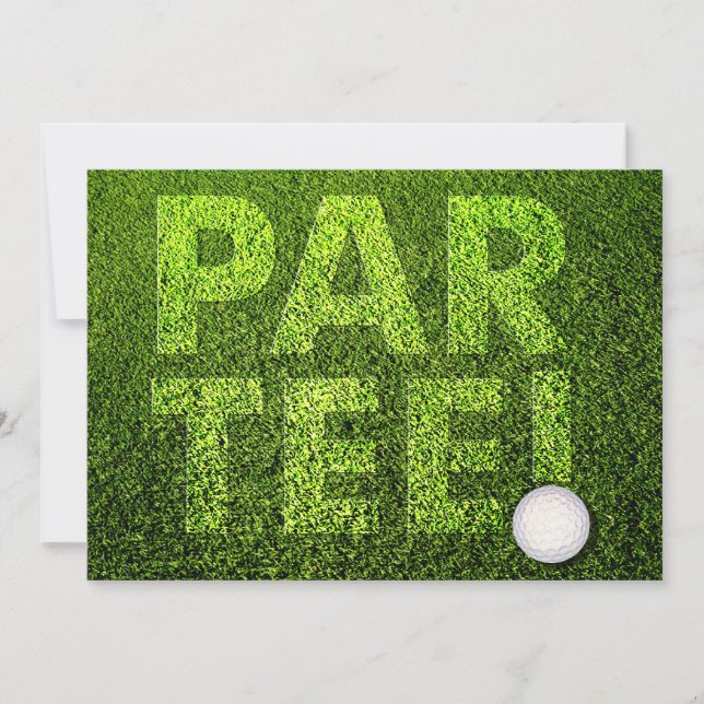 Cutomizable Golf Party Celebration Invitation (Front)