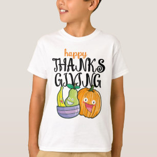 Cutomizable orange pumpkin thanksgiving T-Shirt