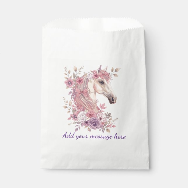 Cutomizable Pretty Ponies and Petals Favour Bags (Front)