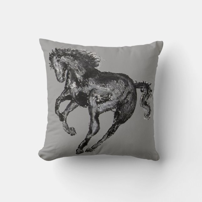 Cutomize your own colour Horse Pillow (Front)