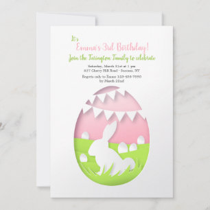 Cutout Easter Egg Invitation