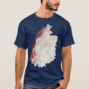 Cutout Floral Photo Pale Pink Peony Flower T-Shirt