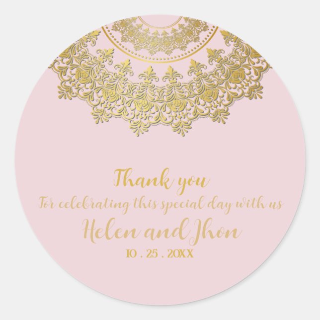  Cutout Lace  Classic Round Sticker (Front)