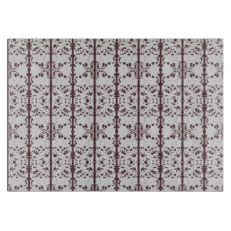 Cutout Pattern Design in Cranberry Maroon Tones Cutting Board