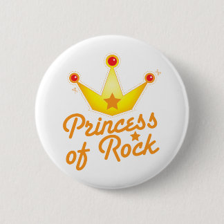 CUTOUT! Princess of rock Rockabilly design 6 Cm Round Badge