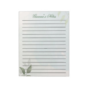 Cutsum Name Botanical Notepad
