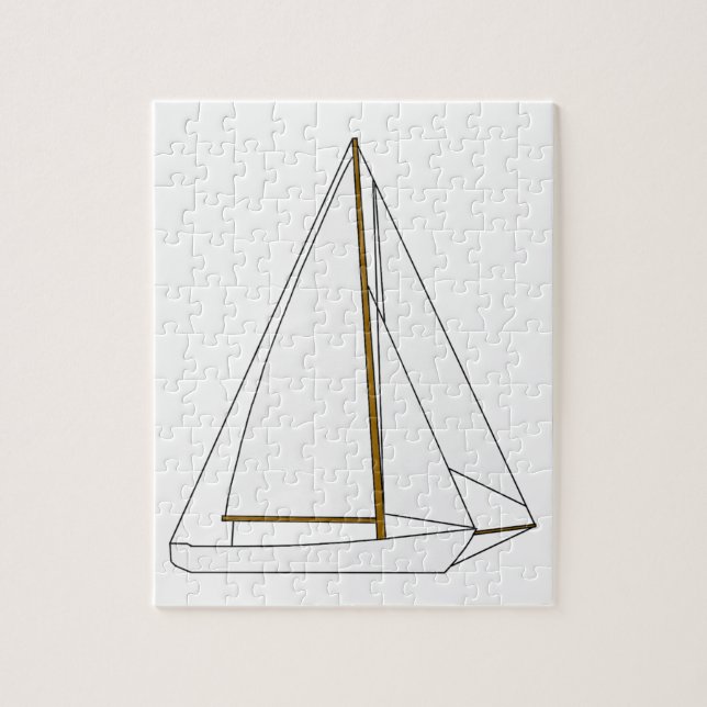 Cutter Sailboat Illustration Jigsaw Puzzle (Vertical)