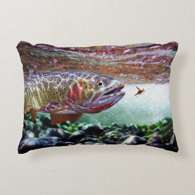 CUTTHROAT TROUT DECORATIVE CUSHION (Front)