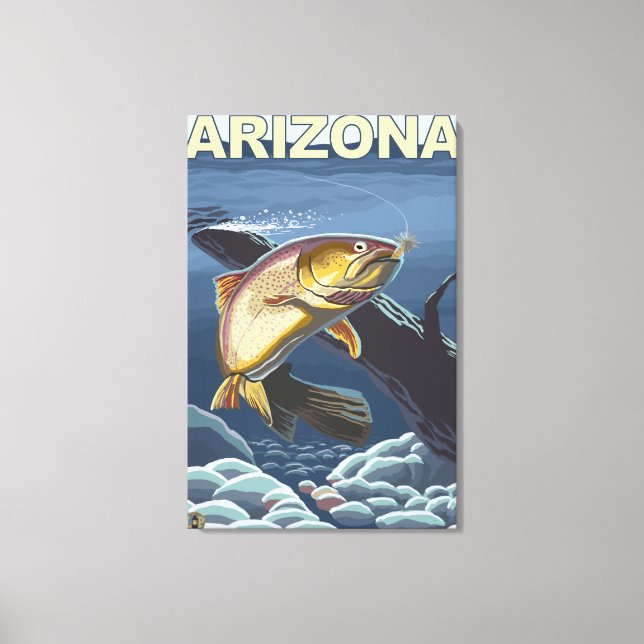Cutthroat Trout FishingArizona Canvas Print (Front)