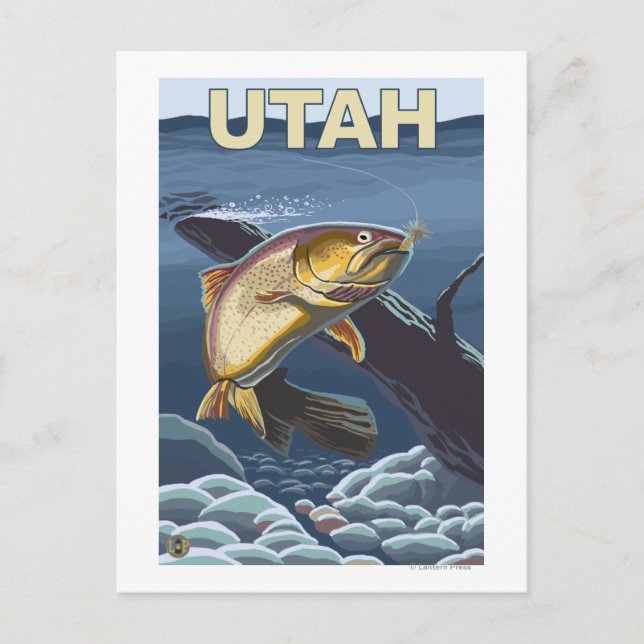 Cutthroat Trout FishingUtah Postcard (Front)