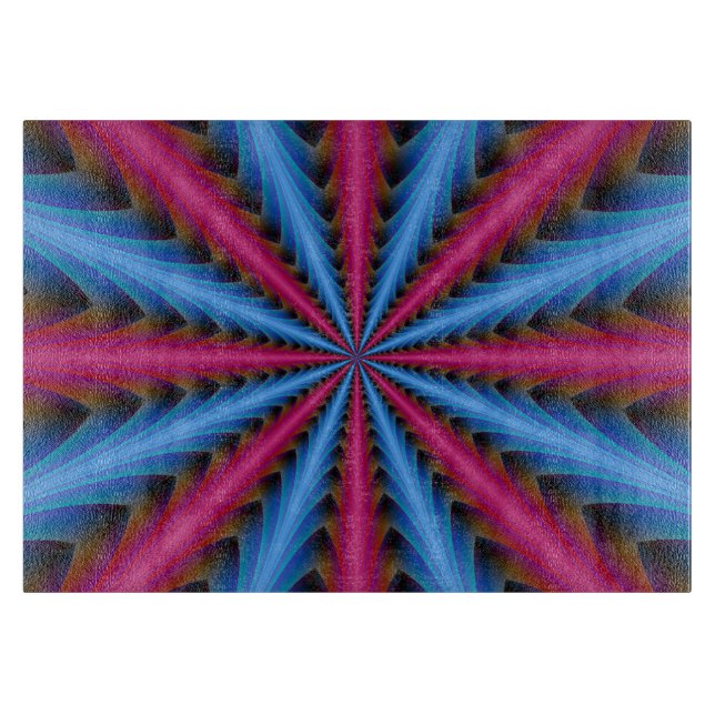 Cutting Board  16 Segments in Pink and Blue (Front)