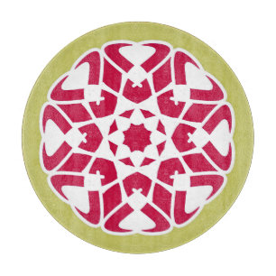 Cutting Board,  A round floral modern art design  Board