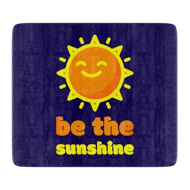 Cutting Board Be The Sunshine Navy Blue Sun (Front)