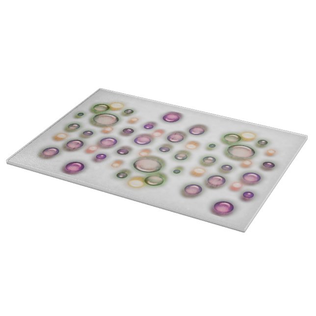 Cutting Board - Bubbles in Pastel Hues (Corner)