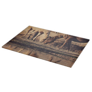 Cutting Board Glass Western Horse