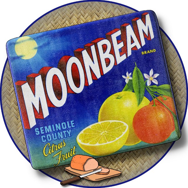 CUTTING BOARD - "Moonbeam" Citrus - Produce Label (Creator Uploaded)
