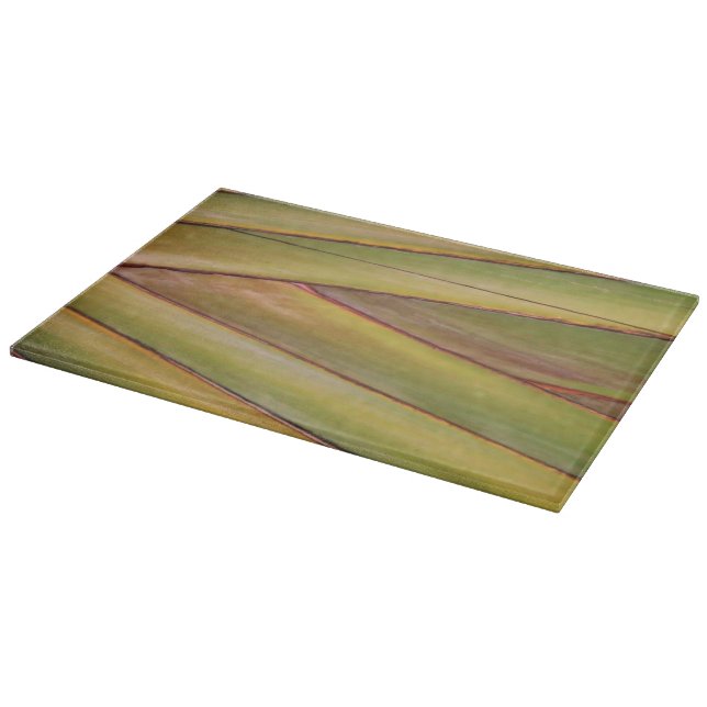 Cutting Board Tempered Glass Traveler Palm Image (Corner)