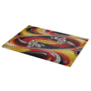 Cutting board with Belgian Colours Design