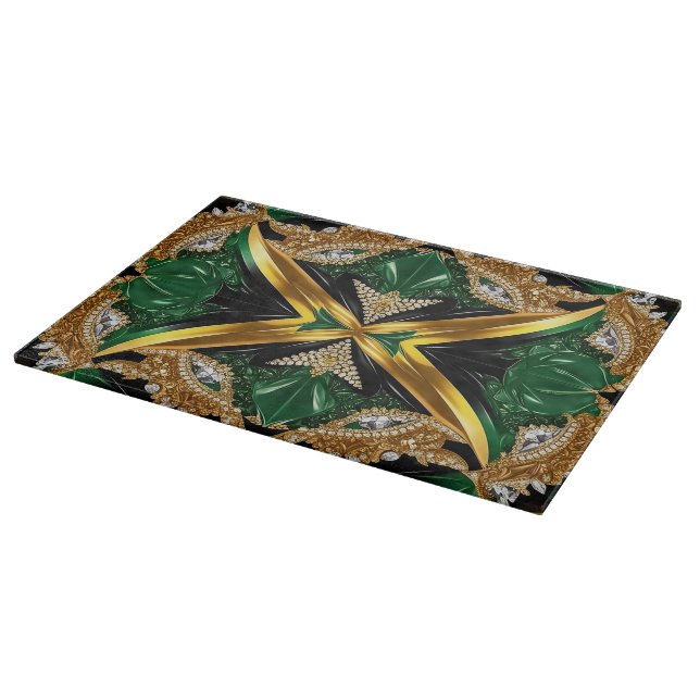 Cutting board with Jamaica Colours Design (Corner)
