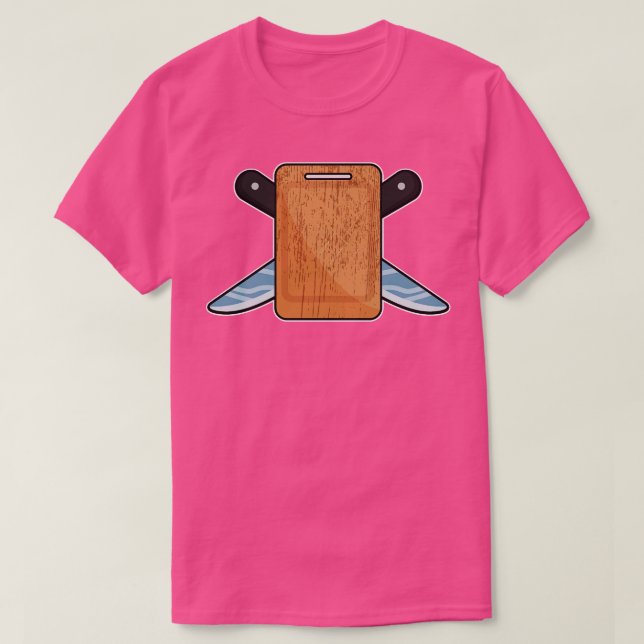Cutting board with Knife T-Shirt (Design Front)
