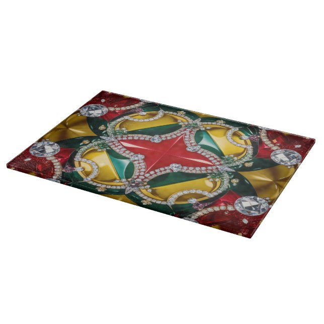 Cutting board with Los Angeles Colours Design (Corner)