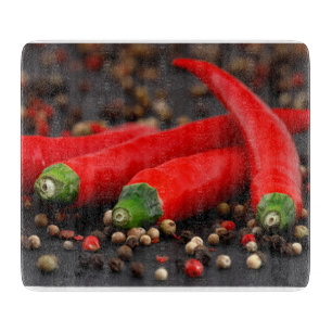 cutting board with peperoni