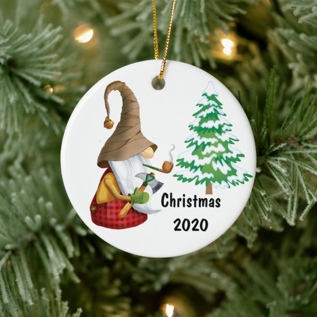 Cutting Down Our Christmas Tree Ceramic Tree Decoration (Tree)