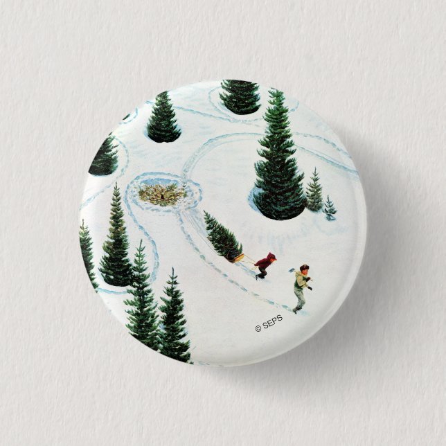 Cutting Down the Tree 3 Cm Round Badge (Front)