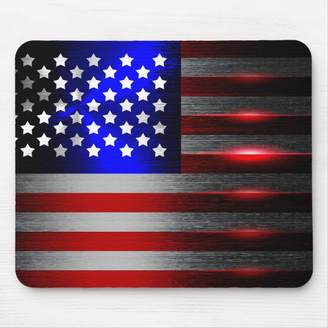 Cutting Edge Laser Cut American Flag 1 Mouse Pad (Front)