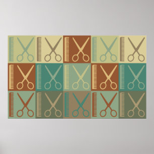 Cutting Hair Pop Art Poster