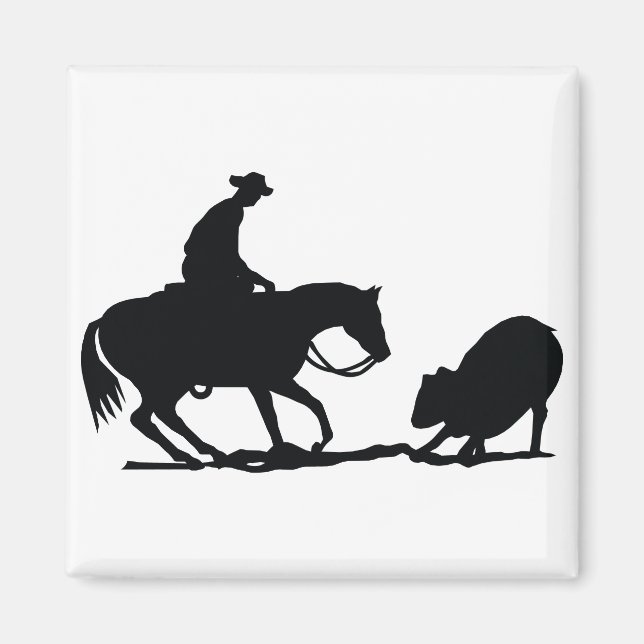 Cutting Horse Magnet (Front)