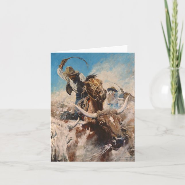 Cutting Out by Newell Convers Wyeth Thank You Card (Front)