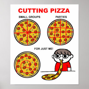 Cutting Pizza Funny Poster