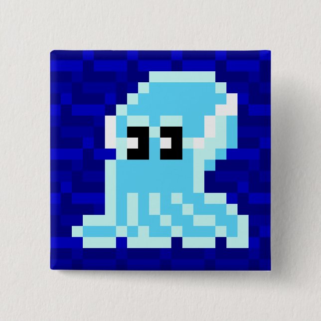 Cuttle Scuttle Blue Cuttlefish Badge (Front)