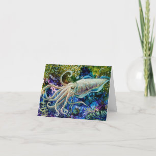 "Cuttlefish Drift" greeting card