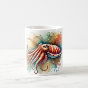 Cuttlefish in colors 051024AREF101 - Watercolor Coffee Mug