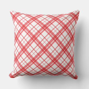 Cuty pink and white cell plaid scottish pattern cushion