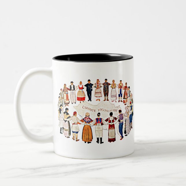 Cuvajte Yugoslaviju Two-Tone Coffee Mug (Left)
