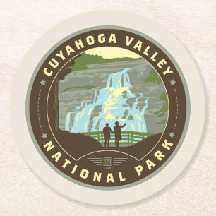 Cuyahoga National Park Round Paper Coaster