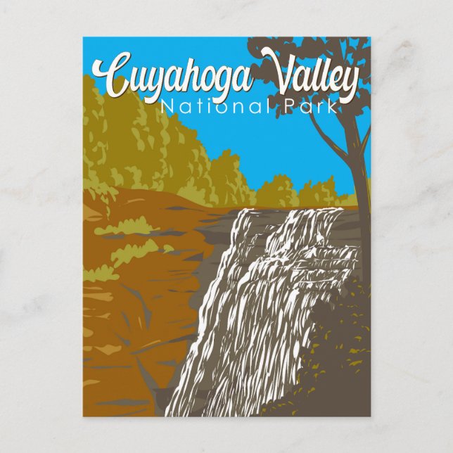 Cuyahoga Valley National Park Illustration Travel Postcard (Front)