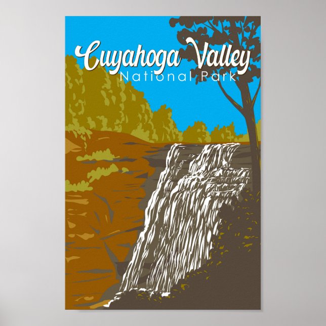 Cuyahoga Valley National Park Illustration Travel Poster (Front)