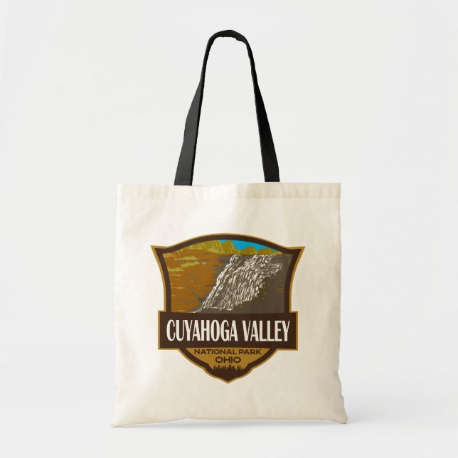Cuyahoga Valley National Park Illustration Travel Tote Bag (Front)