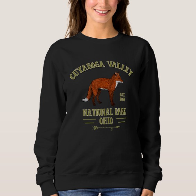 Cuyahoga Valley National Park Ohio Fox Tourist Sou Sweatshirt (Front)