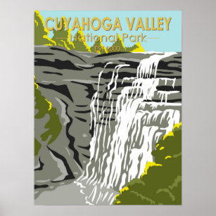 Cuyahoga Valley National Park Ohio Vintage Poster