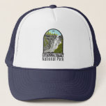 Cuyahoga Valley National Park Ohio Vintage Trucker Hat<br><div class="desc">Cuyahoga Valley vector artwork design. The park lies along the Cuyahoga River between the Ohio cities of Cleveland and Akron.</div>
