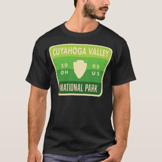 Cuyahoga Valley National Park Retro Arrowhead Gree T-Shirt