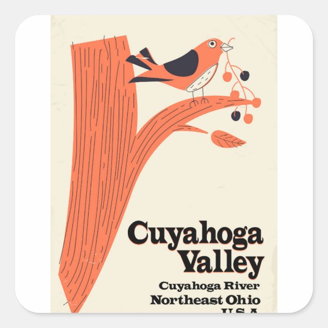 Cuyahoga Valley National Park Square Sticker (Front)