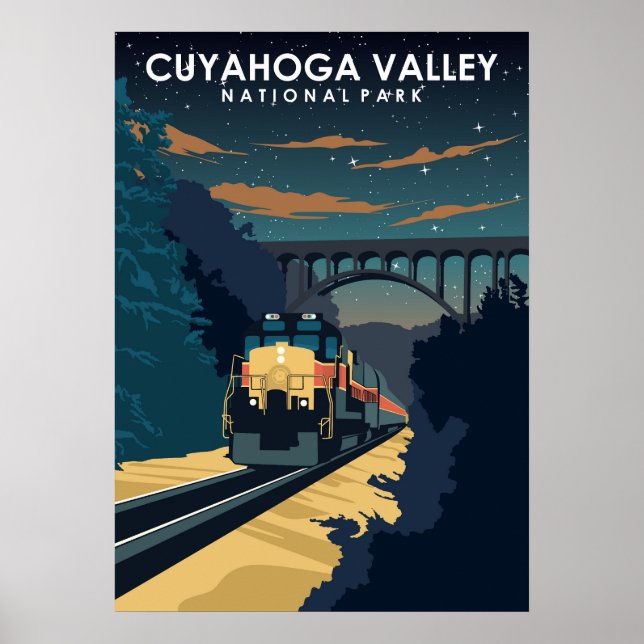 Cuyahoga Valley National park Vintage Travel Art Poster (Front)